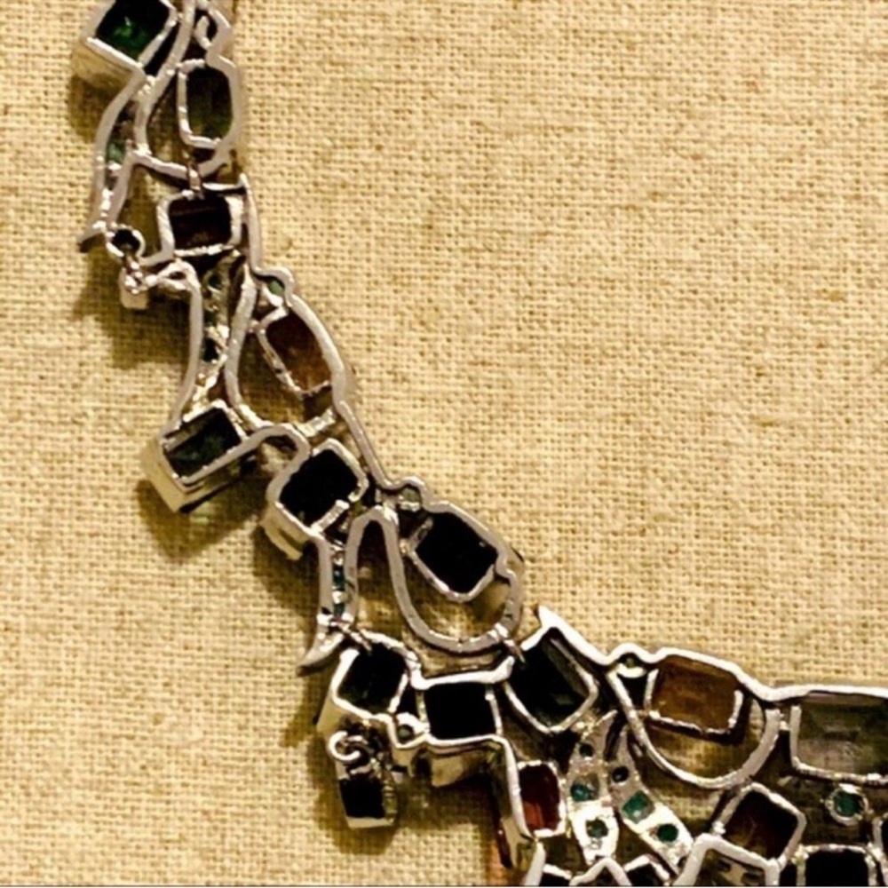 Semi-Precious Stone Statement Necklace - Picture 7 of 11